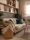 2 Seater Velvet Sofa Off-White EIKE_817529