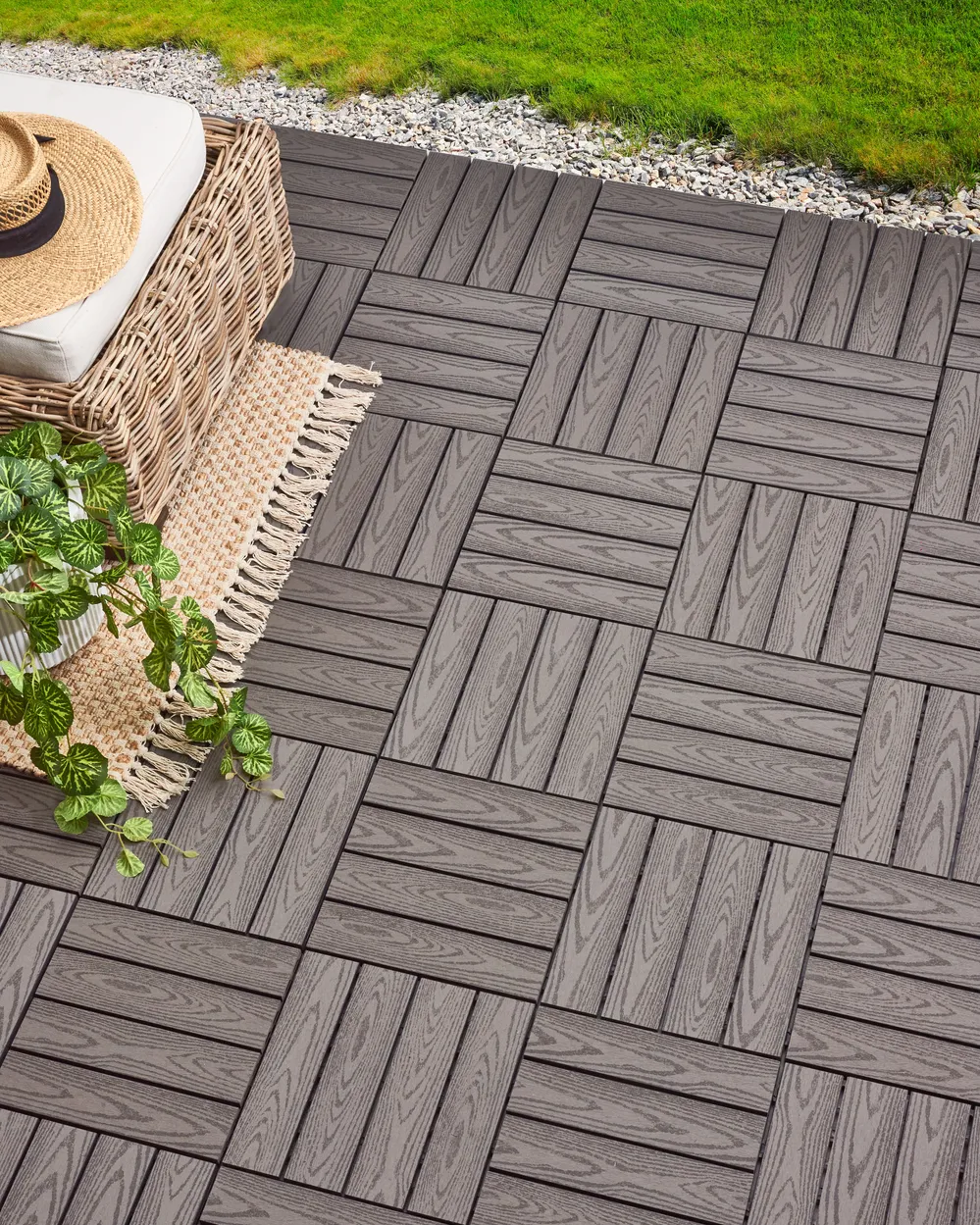 Płytki tarasowe ATESSA Kompozyt WPC Szary