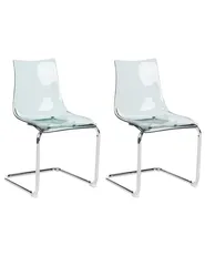 Set of 2 Dining Chairs MARSHALL Black_930048