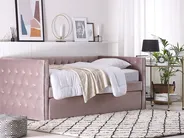 Trundle Bed Velvet GASSIN 90 x 200 cm (EU Single) Pink_779264
