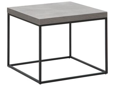 Fekete Lábas Beton Hatású Modern Kisasztal 60 x 60 x 50 cm DELANO