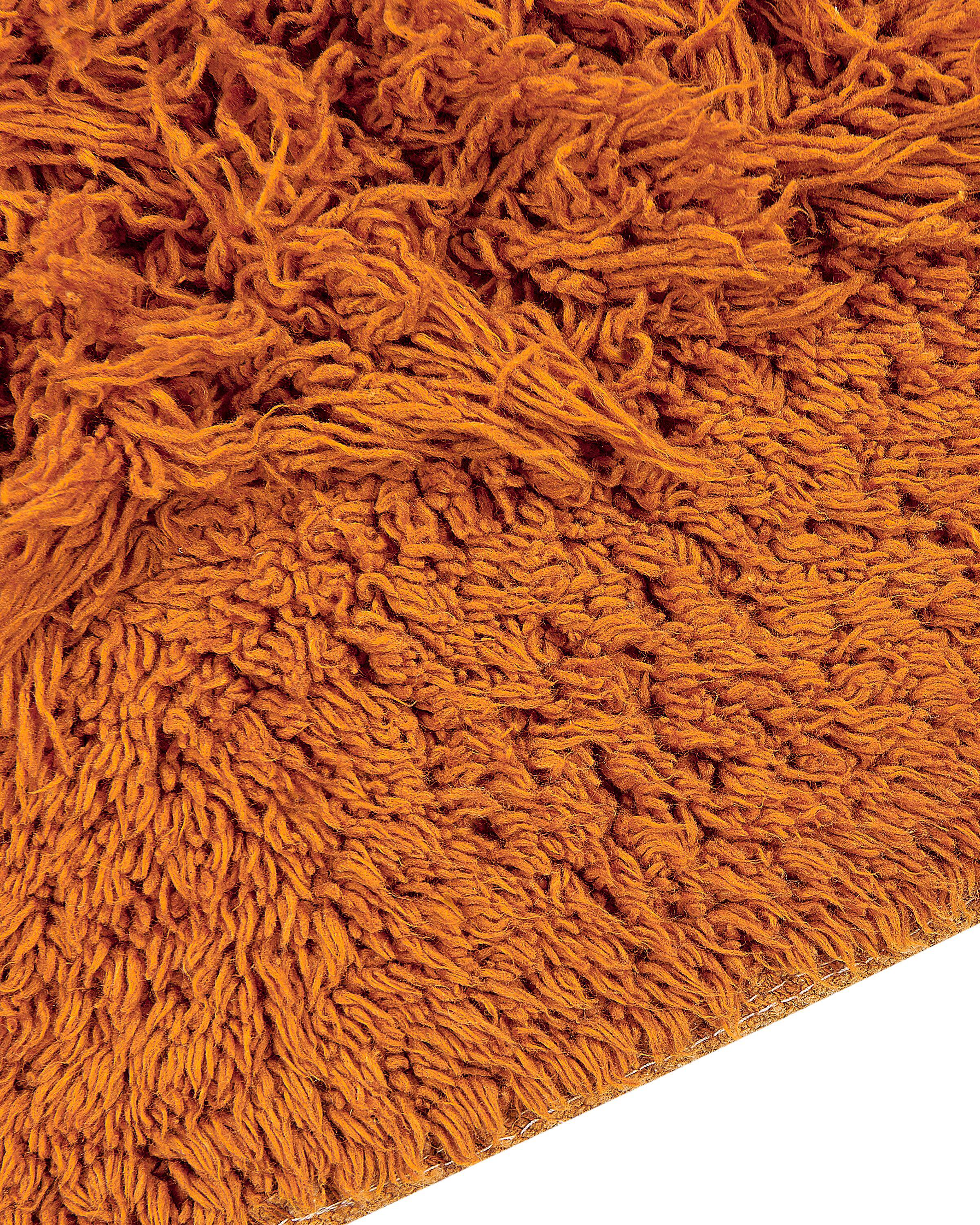 Cotton Shaggy Area Rug 80 x 150 cm Orange BITLIS_837625