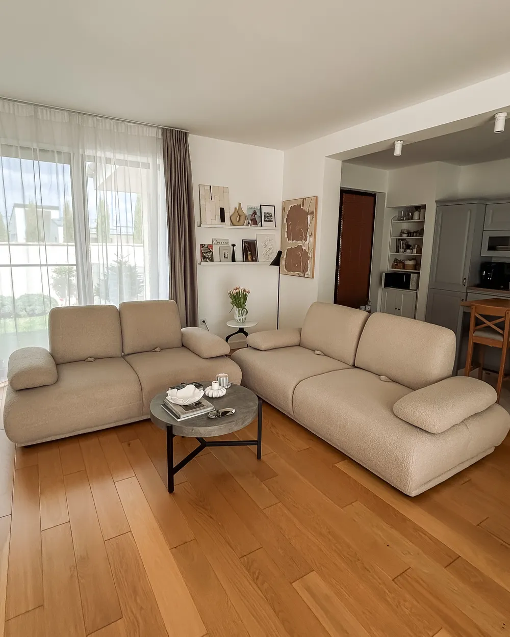 Divano 3 posti NACKA Bouclé Beige_1074520