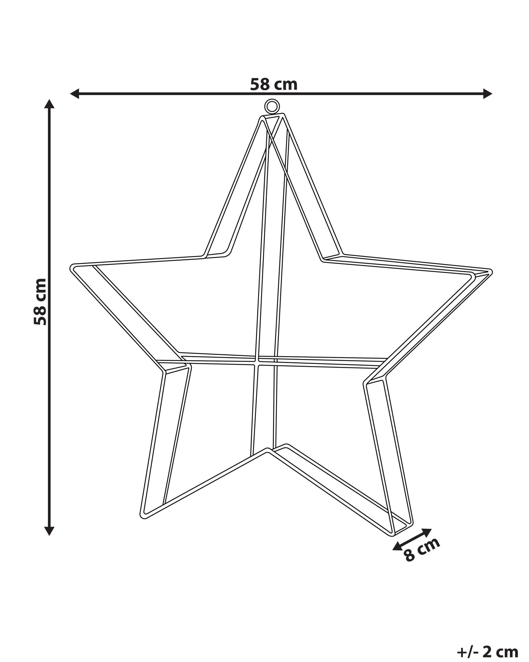 Outdoor Hanging Decoration LED KURULA 58 cm Star Silver_812484