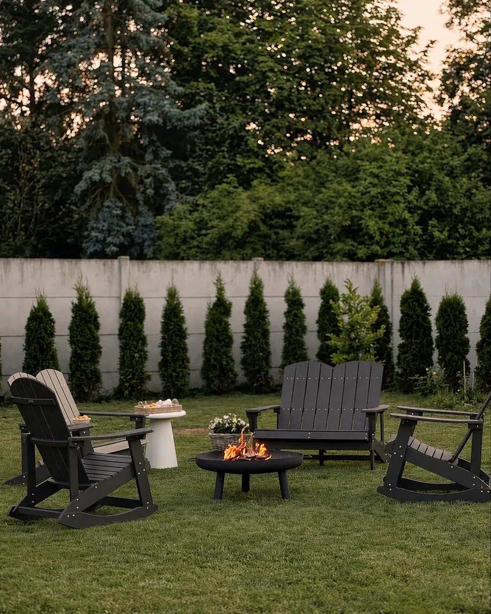 Garden Rocking Chair ADIRONDACK Dark Grey_1109896