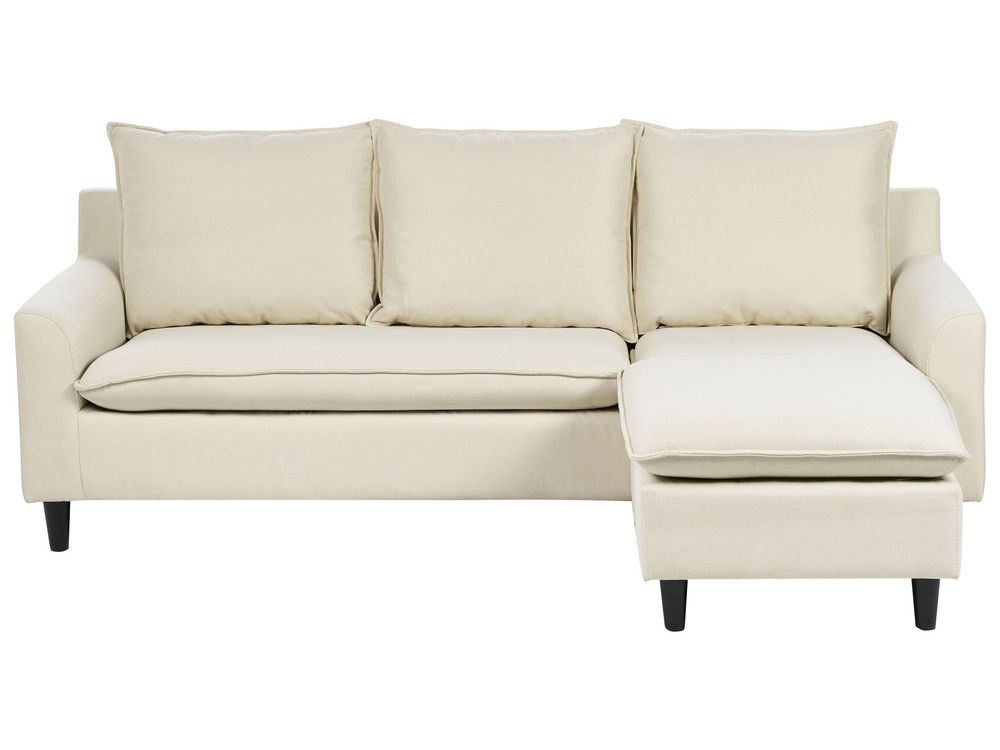 Ecksofa ELVENES Stoff Beige linksseitig