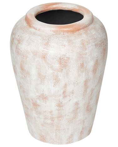 Dekoratívna terakotová váza 42 cm krémová biela MIRI