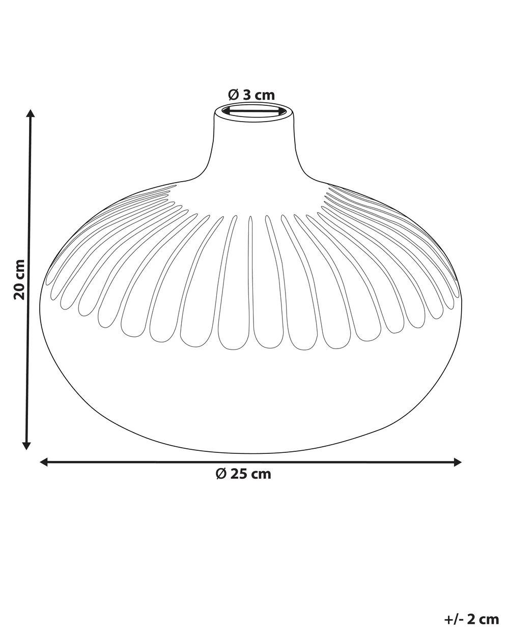 Wazon dekoracyjny CERCEI 20 cm Kamionka Złoty_818247