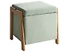 Pouf de rangement EDLAND Tissu 45 cm Vert clair