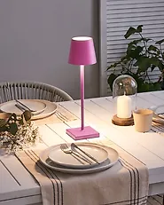 Wireless LED Table Lamp BACEIRO Metal Pink_1177486