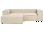 Modular Corner Sofa 2 Seater ARDAL with Ottoman Fabric Beige Right Hand_947829