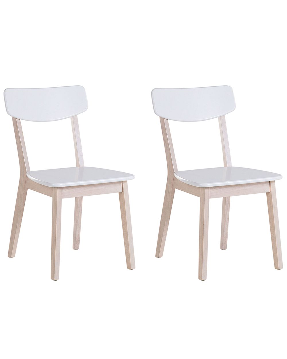Conjunto de 2 sillas de comedor SANTOS Blanco