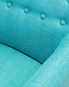 Fauteuil de salon fauteuil en tissu bleu turquoise MELBY_540828