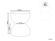 Stolik pomocniczy CAORIA 40 cm 40 cm Efekt lastryko Złamana biel_873831