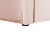 Rózsaszín bársony kihúzható heverő 90 x 200 cm CHAVONNE_870790
