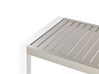 Garten Beistelltisch Aluminium weiß / taupe 120 x 70 cm CASTELLA_930543