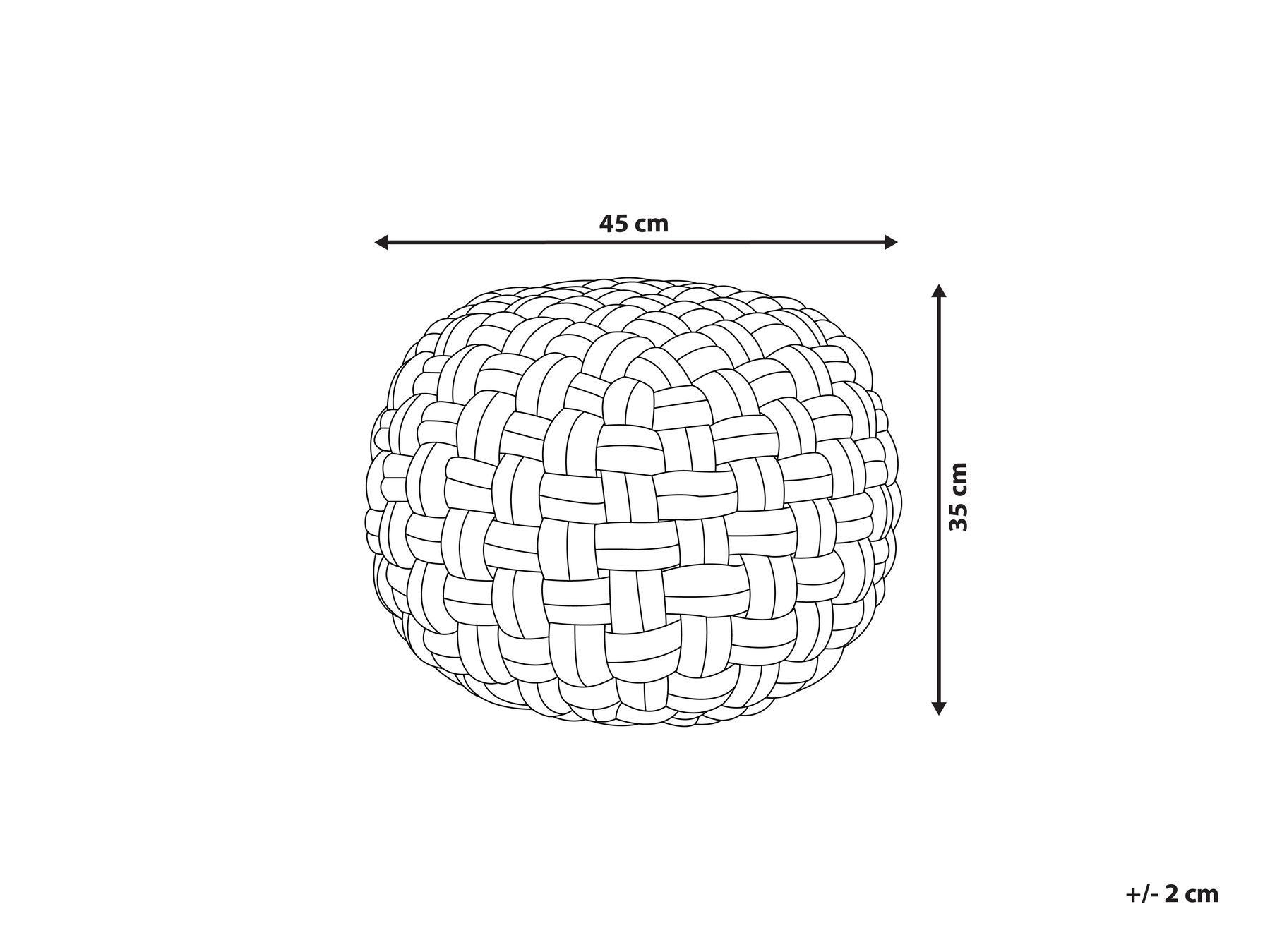 Velvet Pouffe Ottoman 45 x 35 cm Black HOPA _824169 Velvet Pouffe Ottoman 45 x 35 cm Black HOPA _824169