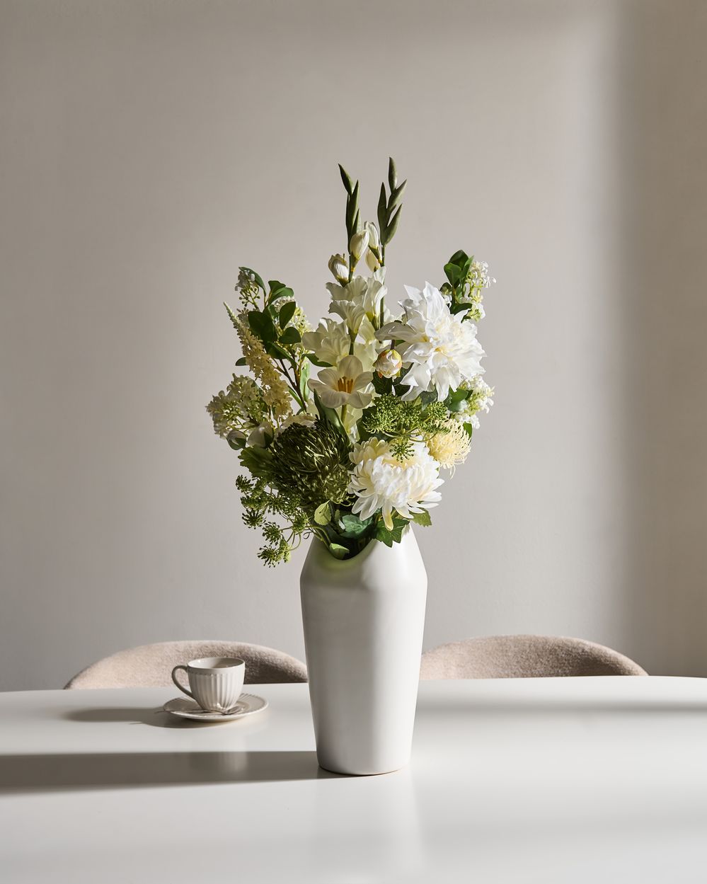 Bouquet di fiori artificiali LOURO 70 cm Bianco