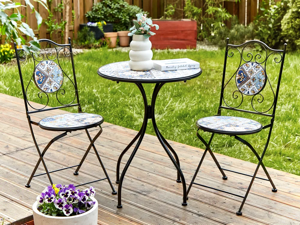Stolik bistro CIVITA 60 cm 60 cm Metal Czarny