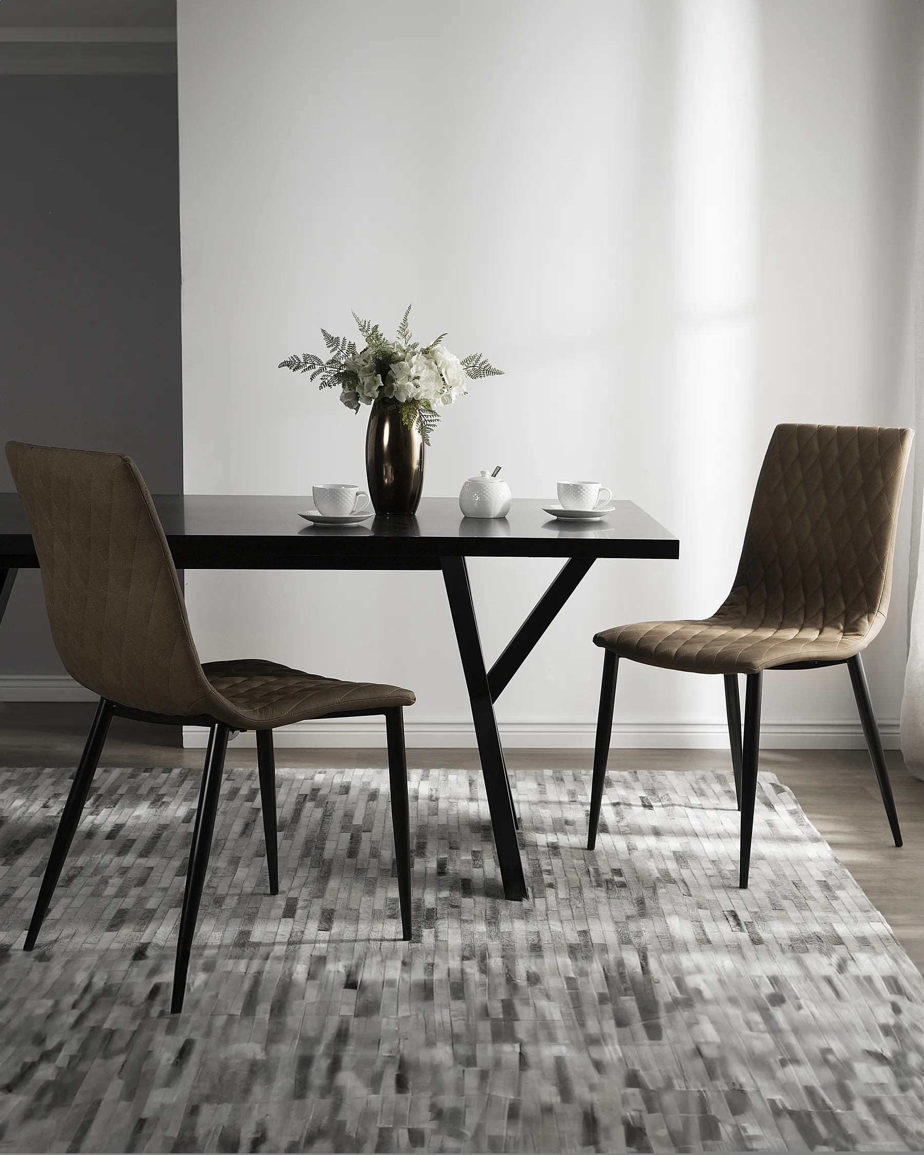 Set di 2 sedie da pranzo MONTANA Pelle sintetica Marrone chiaro_693005
