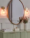 Set of 2 Wall Lamps ANADYR Glass Pink