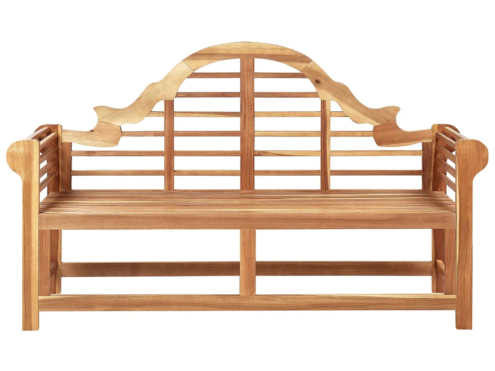 Garden Bench with Cushion MARLBORO 180 cm Acacia Wood Blue_1153737