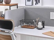Desk Screen WALLY 180 x 40 cm Light Grey_800758