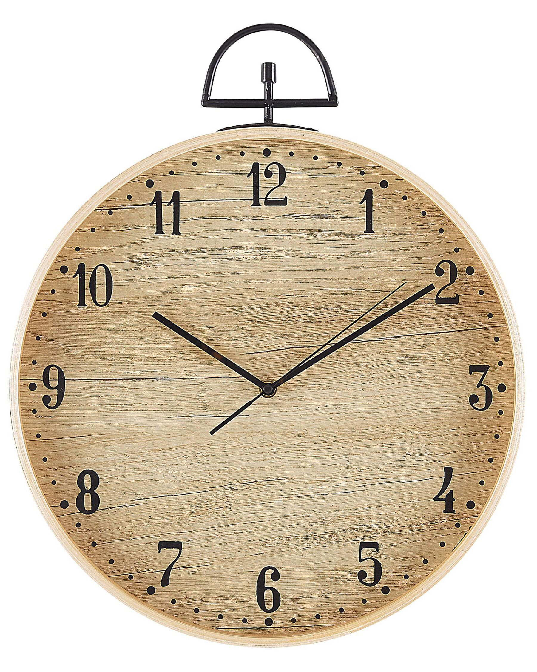 Nástěnné hodiny ø 40 cm ze světlého dřeva OPFIKON_785027