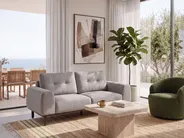 Sofa 2 Seater LAURILA Fabric Light Grey_951739