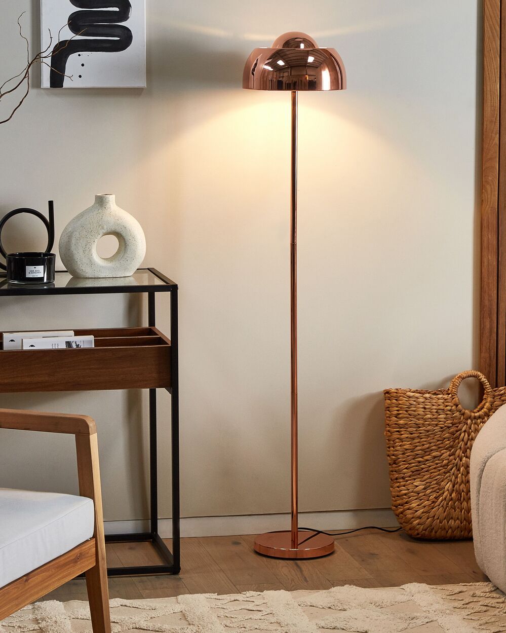 Floor Lamp SENETTE Metal Copper Beliani