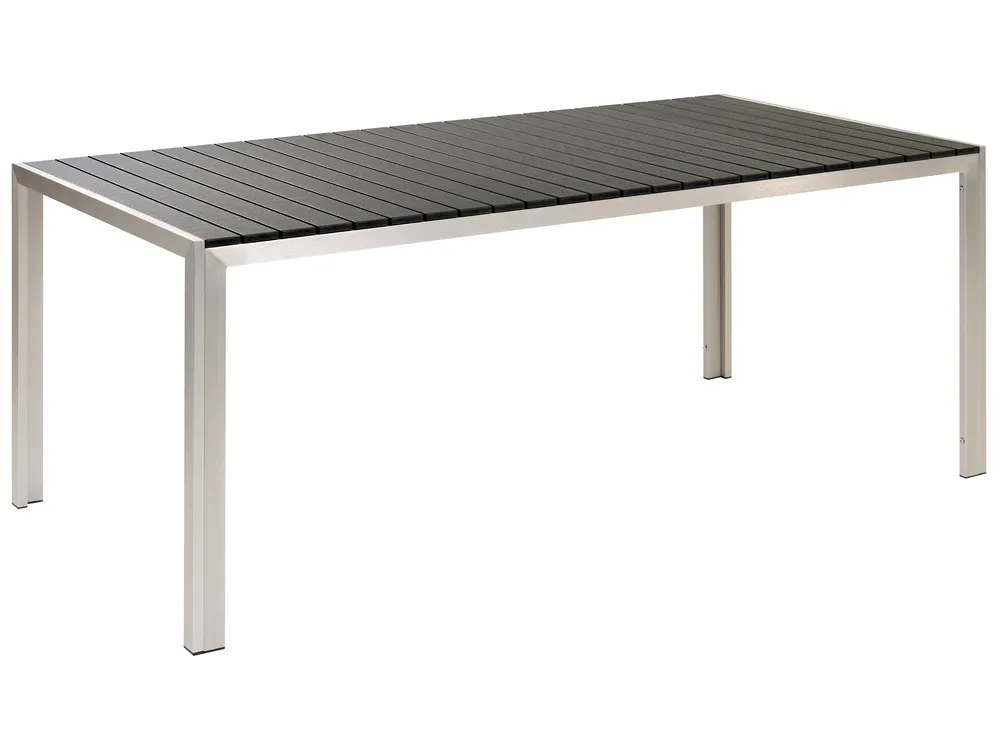 Set da pranzo da giardino con panche 6 posti NARDO Nero/Argento_862905