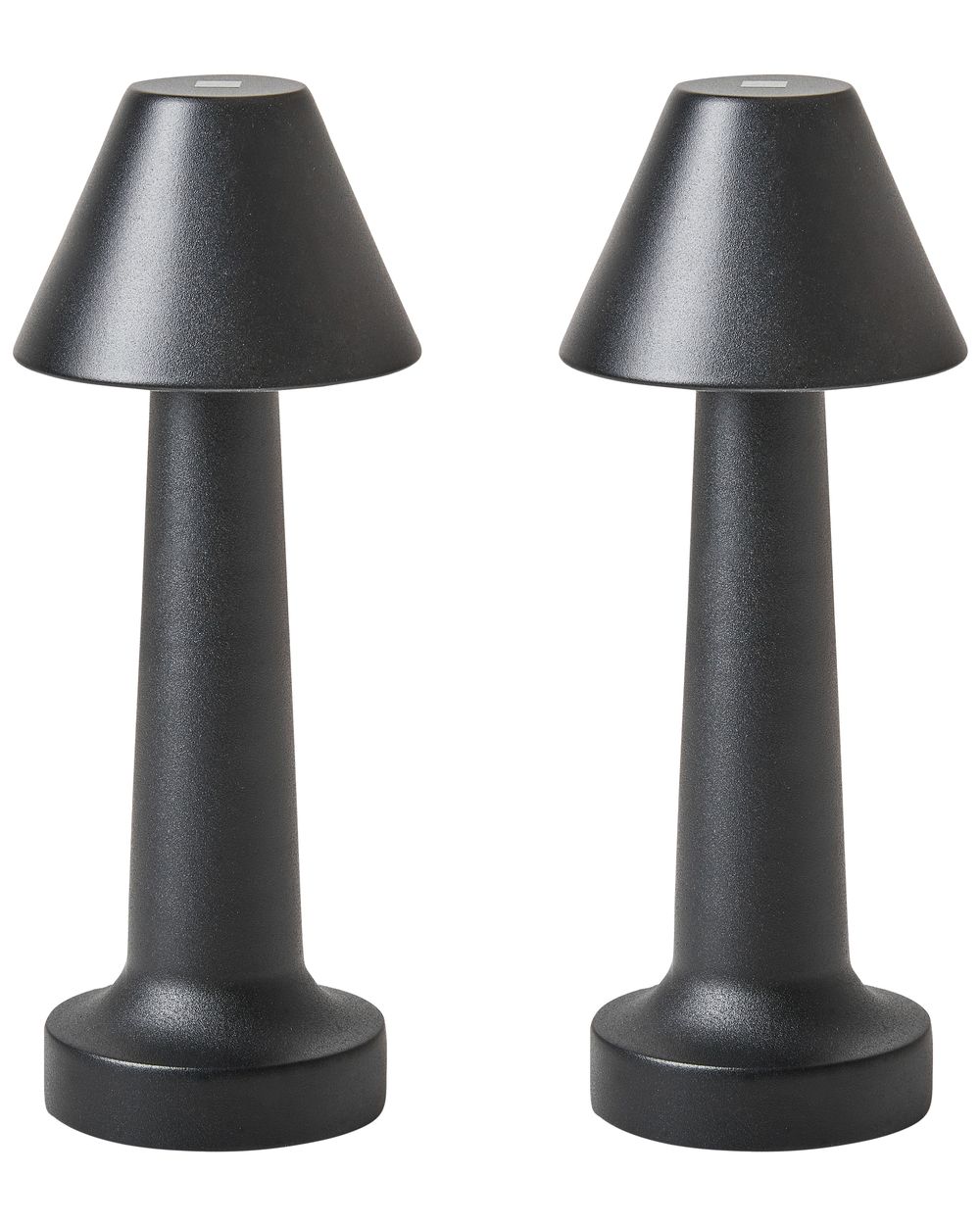 Set van 2 draadloze LED tafellampen JOANES met dimmer Metaal Zwart