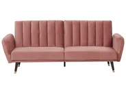 Sofa Bed 3 Seater VIMMERBY Velvet Pink_764137