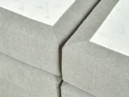 Divan Bed with Storage DYNASTY Fabric Light Grey 160 x 200 cm (EU King Size)_873537