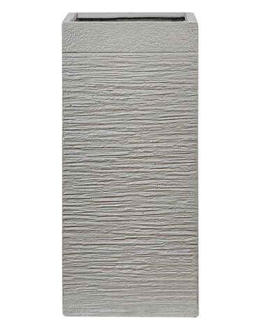 Cache-pot en fibre d'argile gris clair 33 x 33 x 70 cm DION