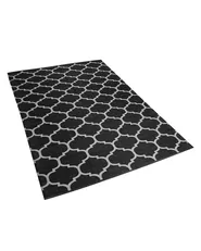 Outdoor Rug ALADANA Black/ White 140 x 200 cm Reversible_733709