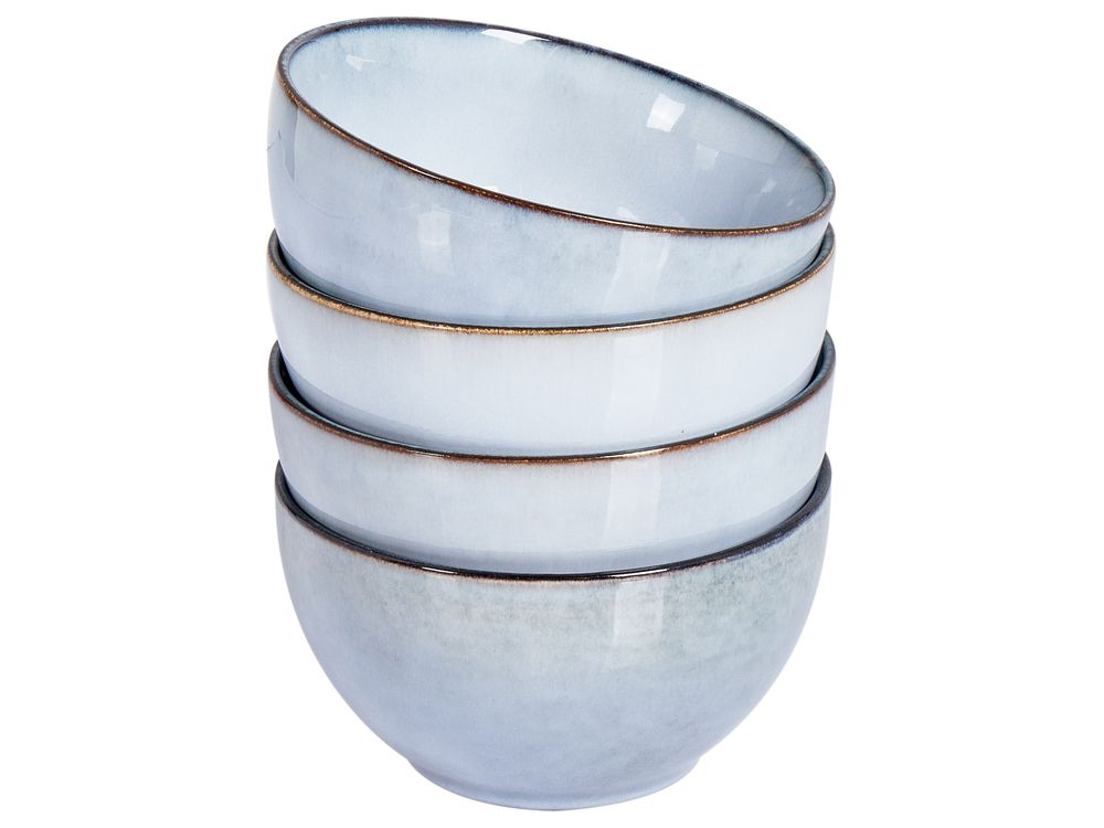 Conjunto de 4 taças JUNIPER Grés Azul claro
