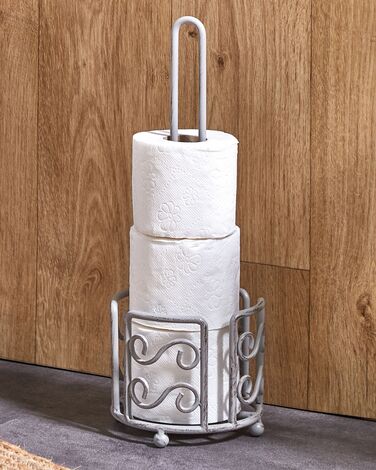 Freestanding Metal Toilet Paper Holder Grey MANDI