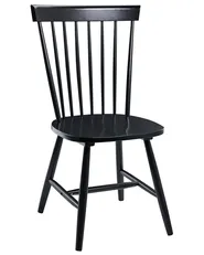 Set of 2 Dining Chairs BURGES Wood Black_1077018
