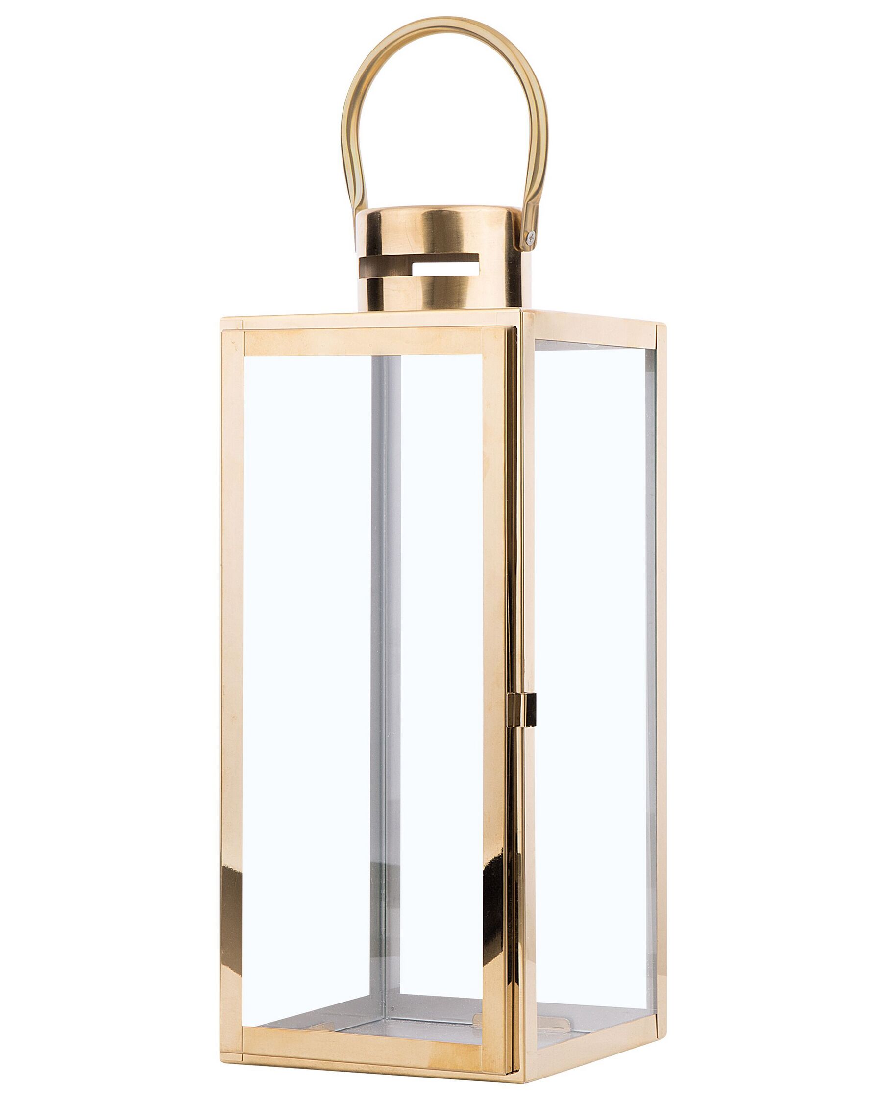 Steel Candle Lantern 34 cm Brass CYPRUS_722991