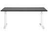 Elektriskt justerbart skrivbord 160 x 72 cm svart och vit DESTINAS_899588