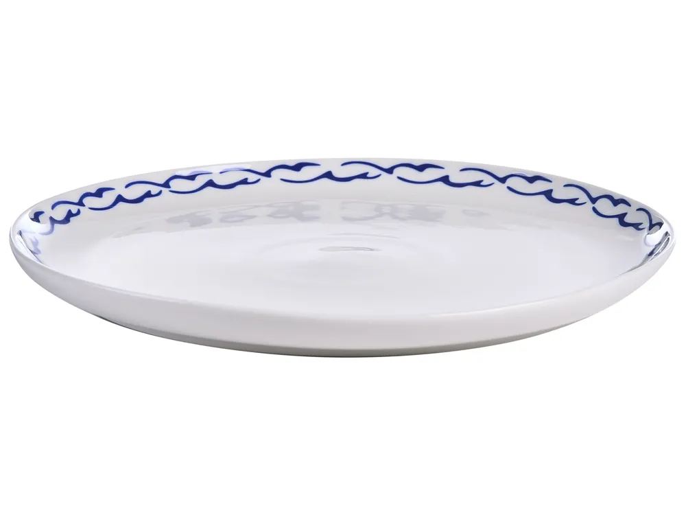 Zastawa stołowa 12-częściowa AMCHUR Porcelana Biały/ niebieski_1063940