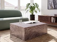 Coffee Table NOBRES 90 cm 66 cm Brown Marble_1192545