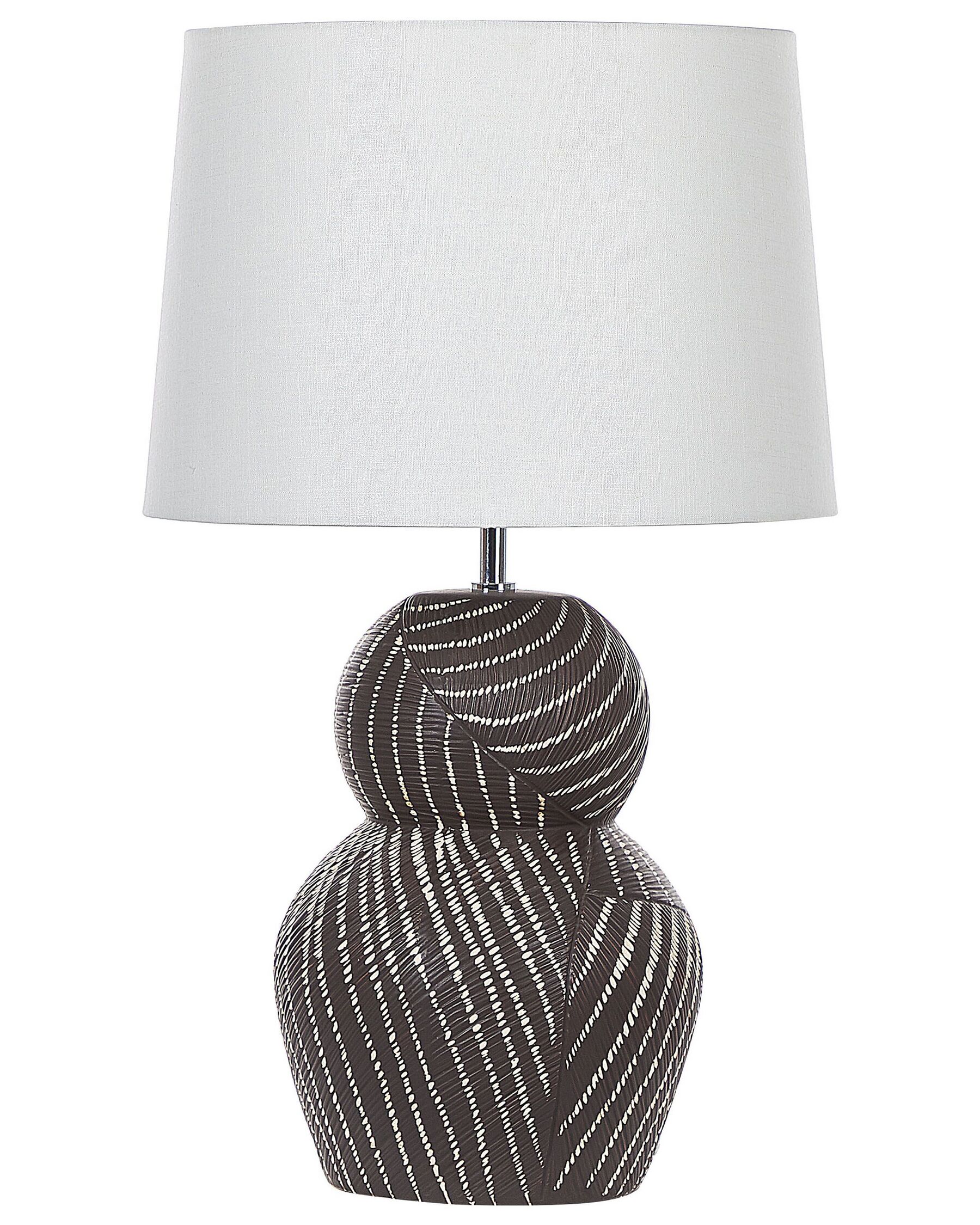 Lampa stołowa ceramiczna czarna GUAPORE_822374