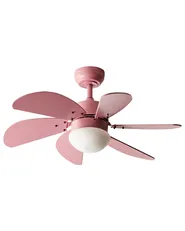 Ceiling Fan with Light LOGAR with Remote LED Pink_982255