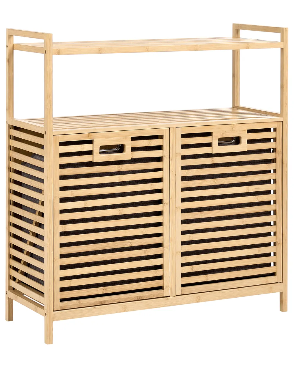 Tilt-Out Laundry Cabinet CEJAR 88 cm Bamboo Light Brown