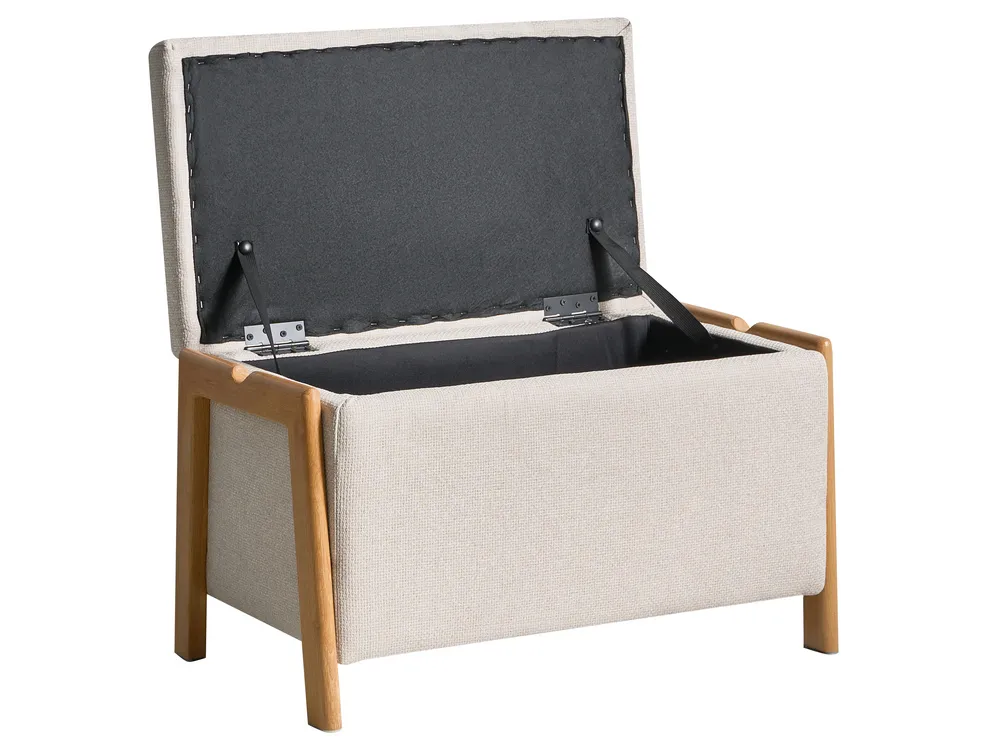 Set da salotto 3 posti EDLAND con Panca Tessuto Beige chiaro_1040867
