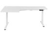 Electric Adjustable Left Corner Desk 160 x 59 cm White DESTINES _927744