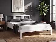 Bed Pine Wood VANNES 140 x 200 cm (EU Double) White_1174137