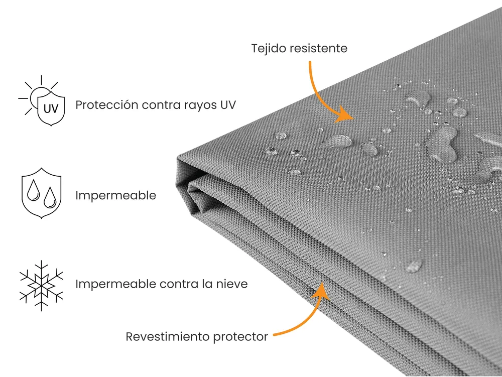 Funda de protección impermeable CHUVA 140 cm 135 cm 80 cm Gris_929842